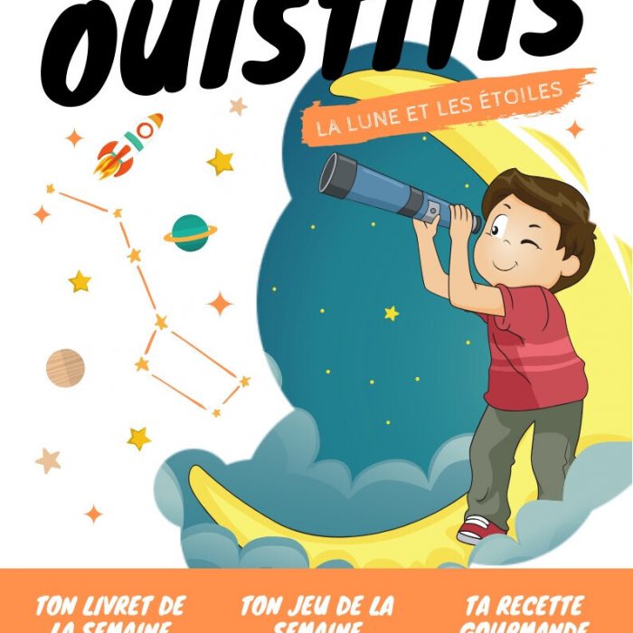 Les P tits Ouistitis observent la lune et les étoiles Un jour un jeu