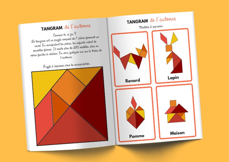 Tangram de l'automne - modèles à télécharger gratuitement - Un jour un jeu