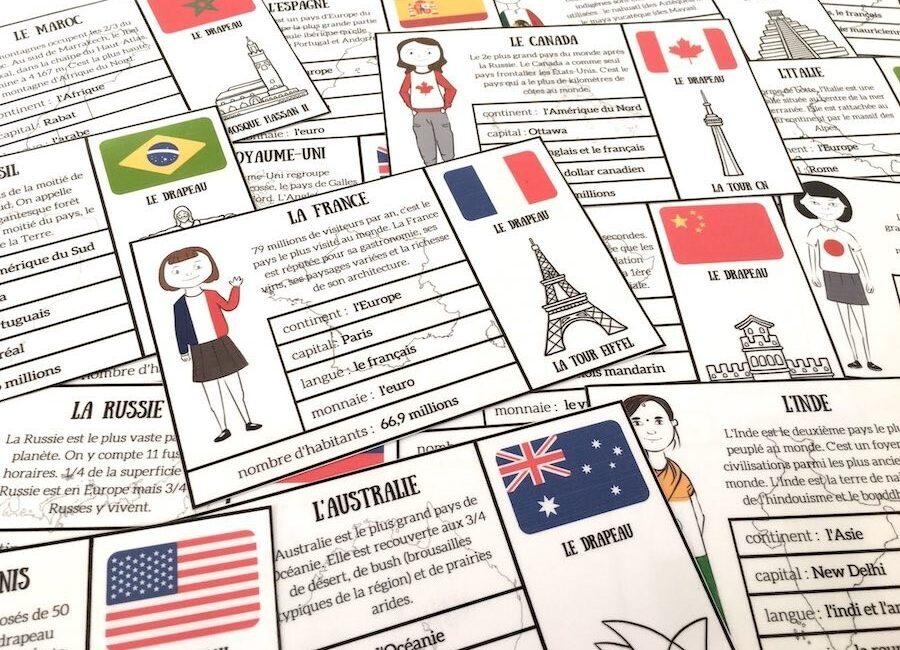 Cartes pour découvrir les pays du monde