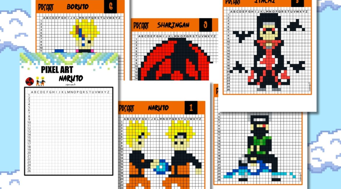 Pixel art Naruto : 12 modèles à réaliser