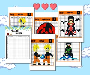 Pixel art Naruto : 12 modèles à réaliser