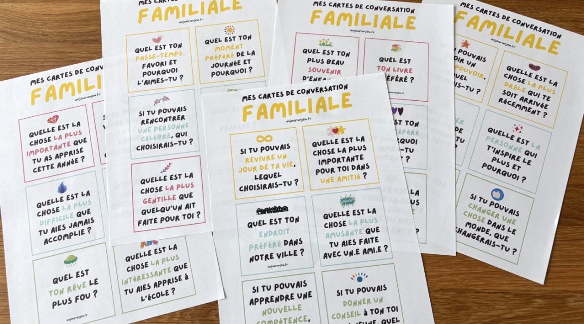 Cartes de conversation familiale